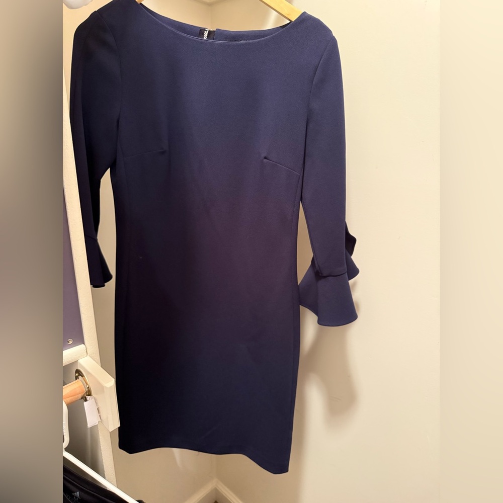 Karl Langford Navy Blue Dress Size 4